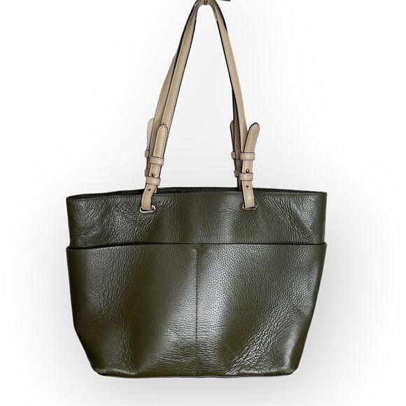 Michael Kors Bedford Medium Soft Leather Tote in Green - Picture 2 of 16